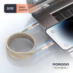 Porodo 30W Type-C to Lightning Magnetic Braided Cable 3M