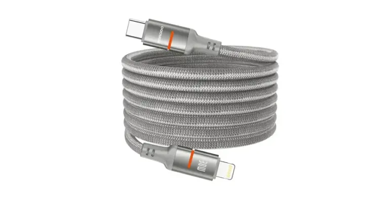 Porodo 30W Type-C to Lightning Magnetic Braided Cable 3M