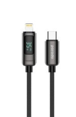 Porodo 35W Braided C to Lightning cable Watts display