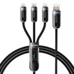 Porodo 3-IN-1 Digital-Display Fast Charging 1.2M Cable A to C+L+M