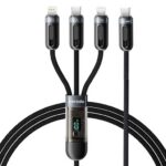Porodo 3-IN-1 Digital-Display Fast Charging 1.2M Cable C to C+L+M