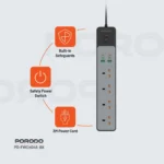 Porodo 4AC 65W 3000W Power Strip