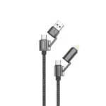 Porodo 4 Cables in 1 Aluminum Fast Charger Wire