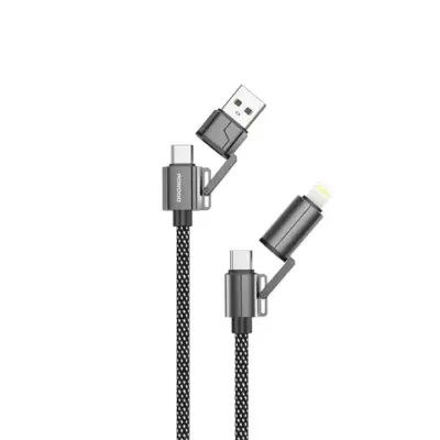 Porodo 4 Cables in 1 Aluminum Fast Charger Wire