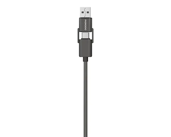 Porodo 4-In-1 Braided High-Speed Charging Cable