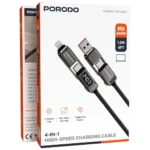 Porodo 4-In-1 High-Speed Charging Cable