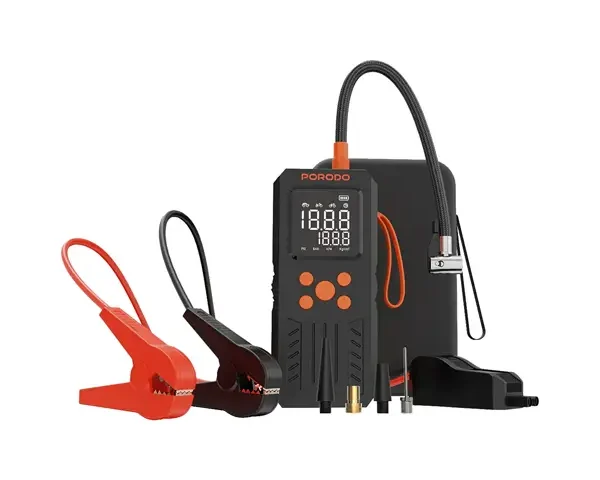 Porodo 4-In-1 Multi-Tool Inflator & Jump Starter with 150PSI Auto-Stop & SOS Lighting