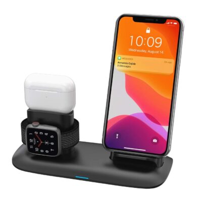 Porodo 4 in 1 Charging Station 7.5W/10W for iPhone / Apple Watch / Airpods