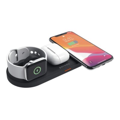 Porodo 4 in 1 Slim Charging Station 7.5W/10W for iPhone / Apple Watch / Airpods