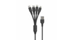 Porodo 4in1 USB Cable Lightning /Type-C/Micro Durable Fast Charge and Data Cable (1.2m/4ft)