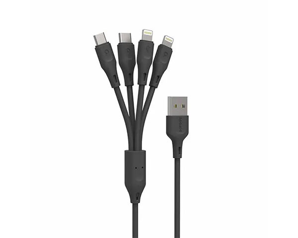Porodo 4in1 USB Cable Lightning /Type-C/Micro Durable Fast Charge and Data Cable (1.2m/4ft)