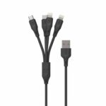 Porodo 4in1 USB Cable Lightning /Type-C/Micro Durable Fast Charge and Data Cable (1.2m/4ft)