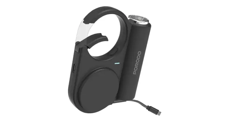 Porodo 5000mAh Outdoor Power Bank 70 cm Retractable Type-C