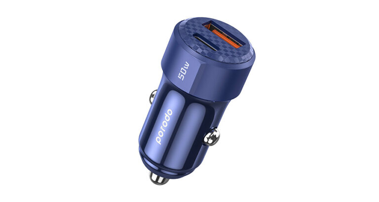 Porodo 50W Dual Port Car Charger PD 20W QC 30W