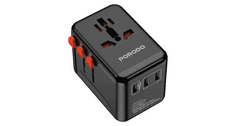 Porodo 5Gbps USB HUB Universal Travel Adapter 65W GaN Charger