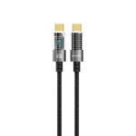 Porodo 60W Type-C to Type-C Braided Cable with PD Display 1.2M