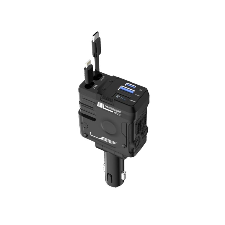Porodo 66W Car Charger Lightning & Type-C