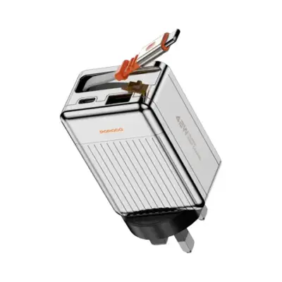 Porodo 75cm Retractable Type-C Super Quick GaN Charger