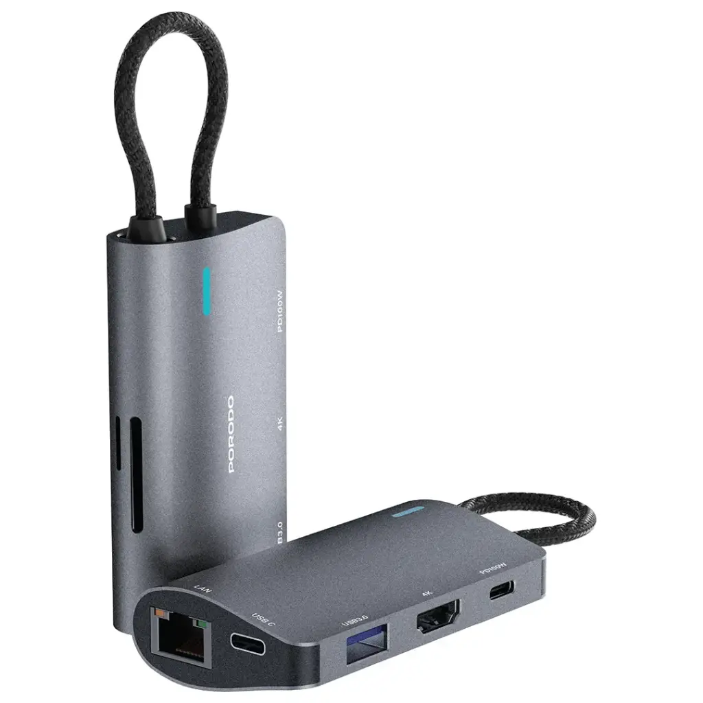 Porodo 7-IN-1 Multi Port USB-C Hub