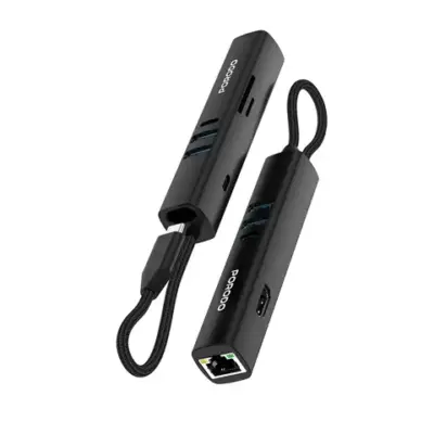 Porodo 8-In-1 Multi-Port USB Hub with 5Gbps Transfer Speed