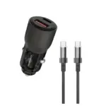 Porodo 95W Car Charger Transparent with 0.9M USB-C Cable