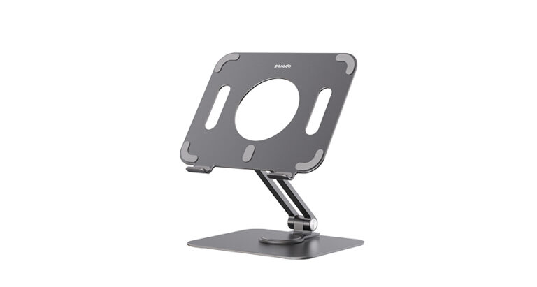 Porodo Alum. Alloy Holder Angle Adjustable And Rotatable Tablet Stand