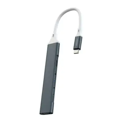 Porodo Aluminum Multi-Port USB-C Hub with 5Gbps Data Transfer