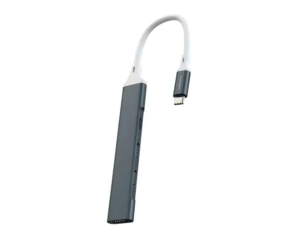 Porodo Aluminum Multi-Port USB-C Hub with 5Gbps Data Transfer