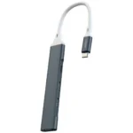 Porodo Aluminum Multi-Port USB-C Hub with 5Gbps Data Transfer