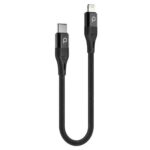 Porodo Aluminum PD Braided USB-C to Lightning Cable 0.25M 9V