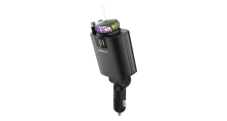 Porodo Aromaglow 120W Fast Car Charger with Aromatherapy Diffuser