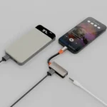 Porodo AudioLink Duo Lightning + 3.5mm Jack Audio and Charge Splitter - Black & Orange