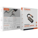 Porodo AudioLink Duo Lightning + 3.5mm Jack Audio and Charge Splitter - Black & Orange