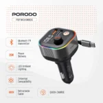 Porodo Audio Boost Bluetooth FM Transmitter - Dark Gray