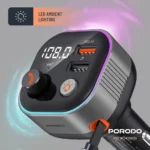 Porodo Audio Boost Bluetooth FM Transmitter - Dark Gray