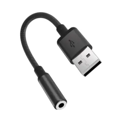 Porodo Audiolink Female 3.5mm to USB-A Audio Jack Adapter