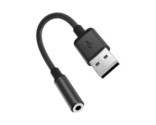 Porodo Audiolink Female 3.5mm to USB-A Audio Jack Adapter