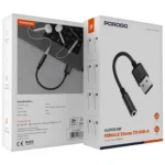 Porodo Audiolink Female 3.5mm to USB-A Audio Jack Adapter