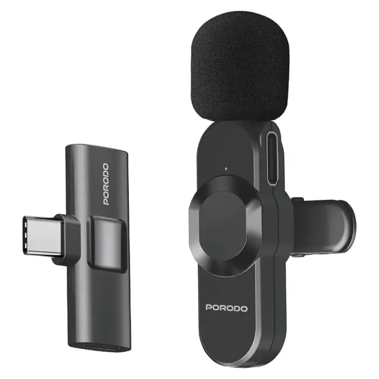 Porodo Audix Lavalier Microphone Type-C & Lightning