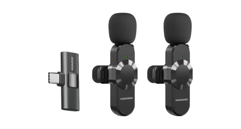 Porodo Audix Pro Lavalier Dual Microphone Type-C & Lightning