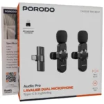 Porodo Audix Pro Lavalier Dual Microphone Type-C & Lightning