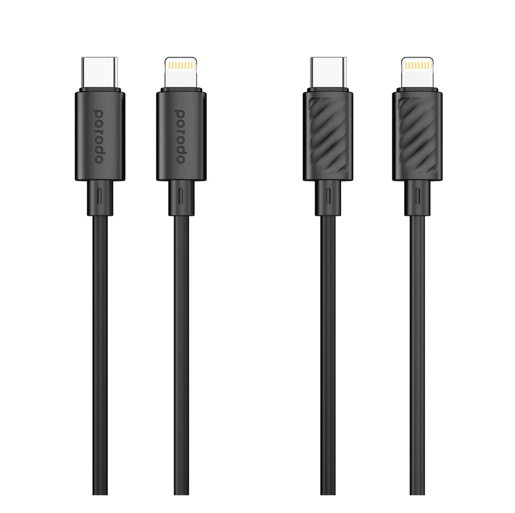 Porodo Blue 20W PD Type C to Lightning PVC Cable 1.2M