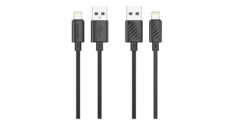Porodo Blue 3A USB A to Lightning PVC Cable 1.2M