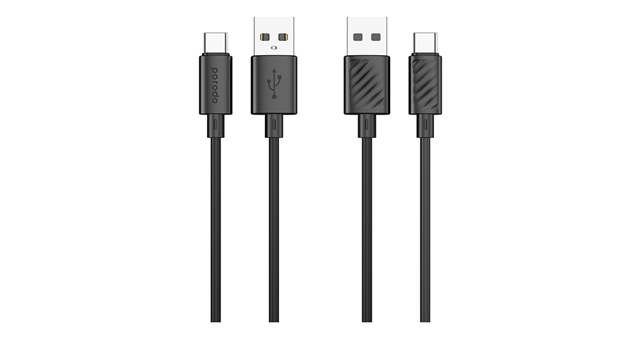 Porodo Blue 3A USB A to Type C PVC Cable 1.2M 1 Porodo Blue 3A USB A to Type C PVC Cable 1.2M