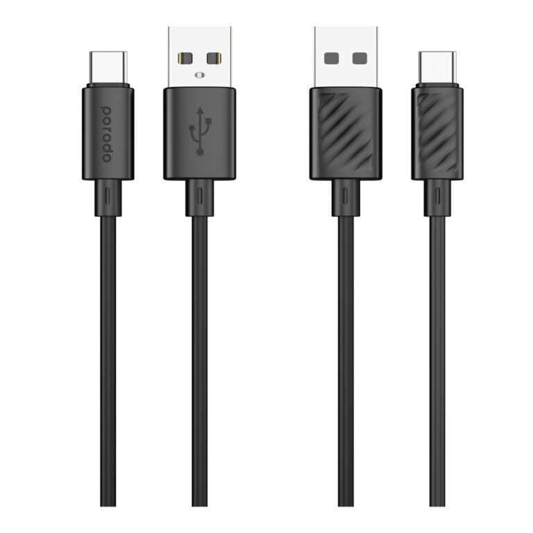 Porodo Blue 3A USB A to Type C PVC Cable 1.2M