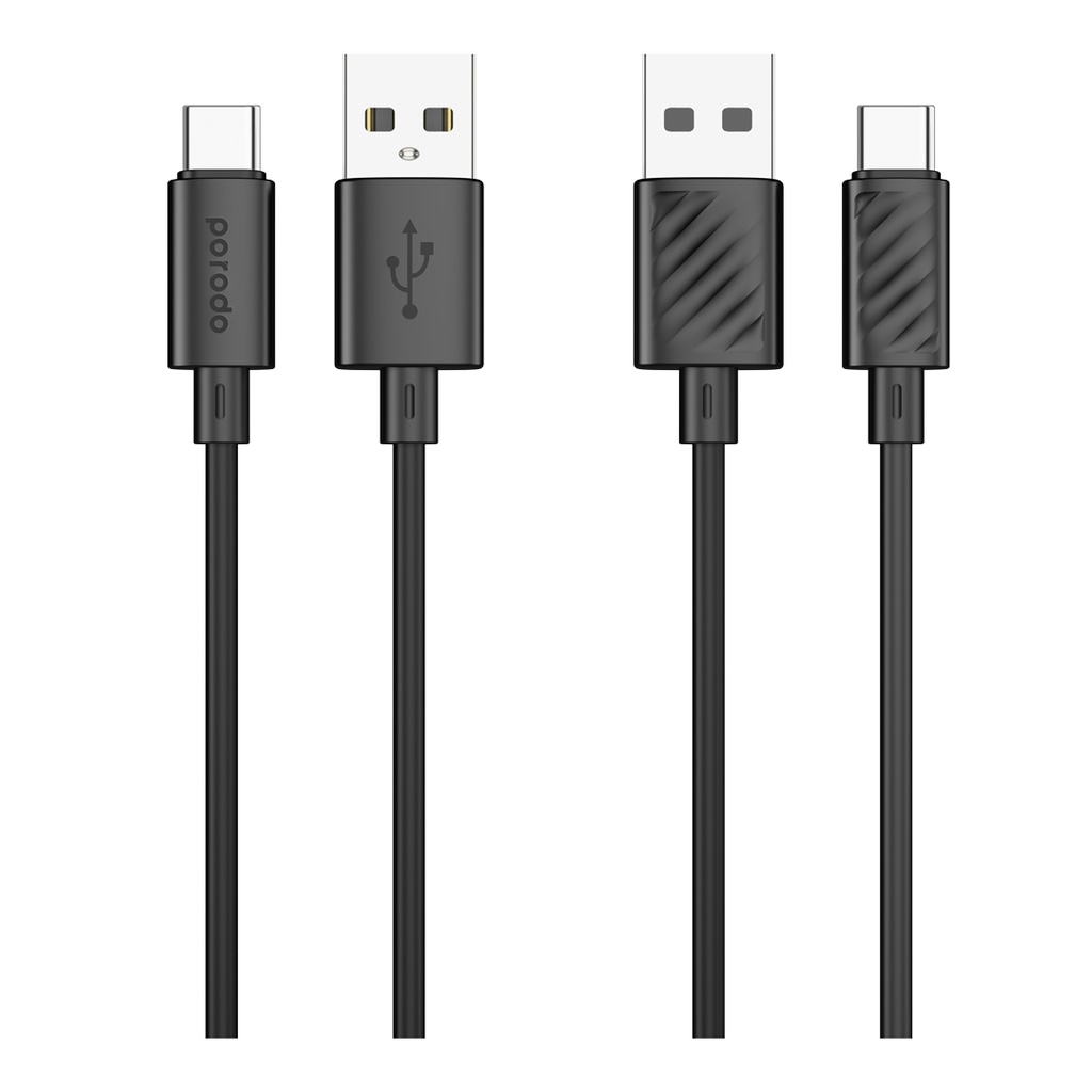 Porodo Blue 3A USB A to Type C PVC Cable 1.2M 2 Porodo Blue 3A USB A to Type C PVC Cable 1.2M