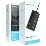 Porodo Blue 3 AC Power Socket With 2XUSB-A, 3XType-C 2M 3000W