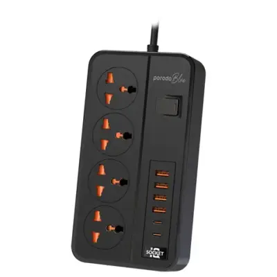 Porodo Blue 4 AC Power Strip