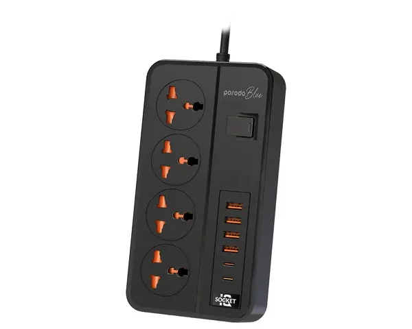 Porodo Blue 4 AC Power Strip