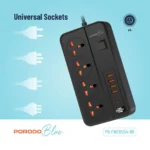 Porodo Blue 4 AC Power Strip